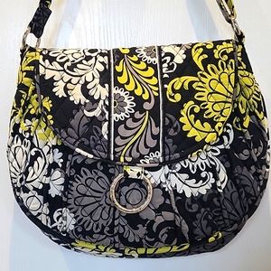 VERA BRADLEY gray/black large crossbody